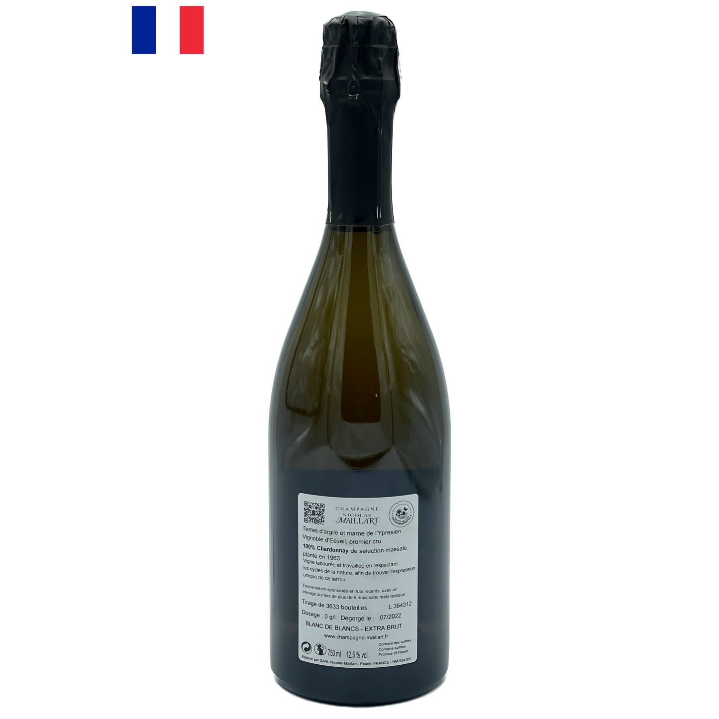 Nicolas Maillart Extra Brut Blanc de Blancs Champagne Les Chaillots Gillis 1er Premier Cru 2018